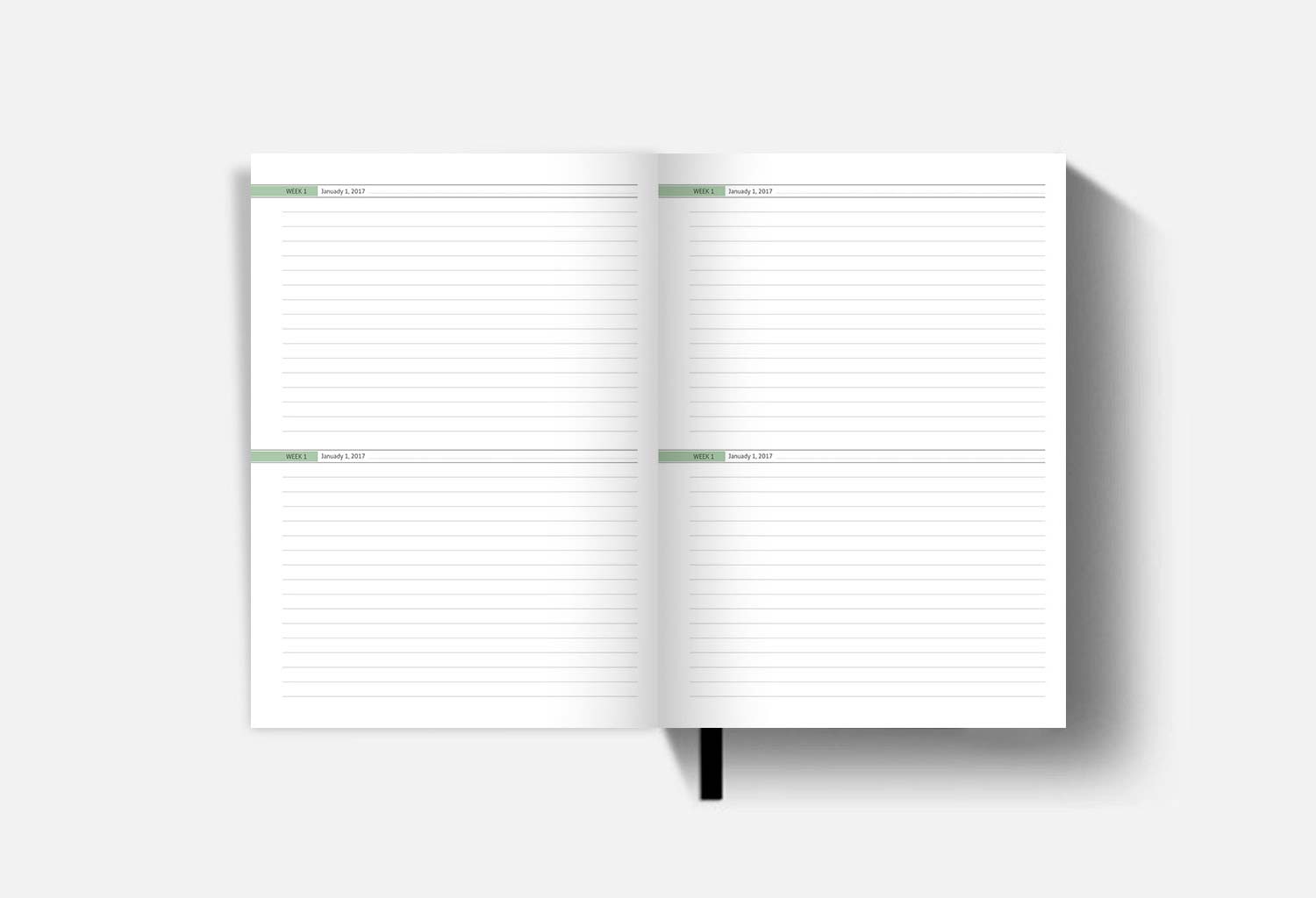 Annual Diary cum planner inside pages