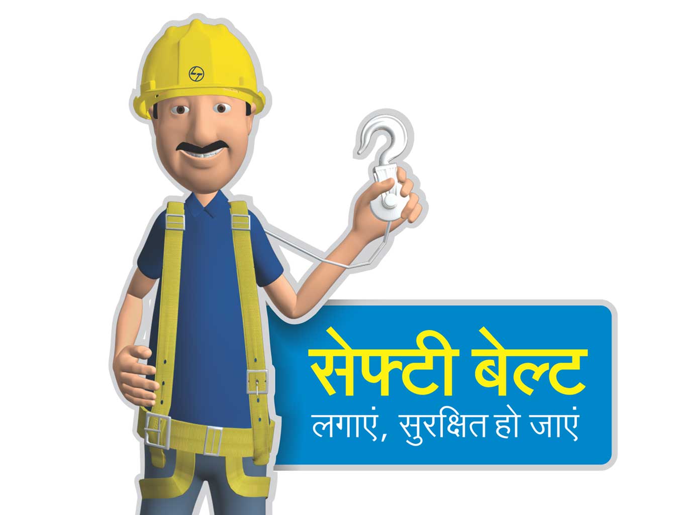 Larsen & Toubro, Pithampur- Venue branding, 3D Character Design- Safety Belt, mnemonic installation & billboards 