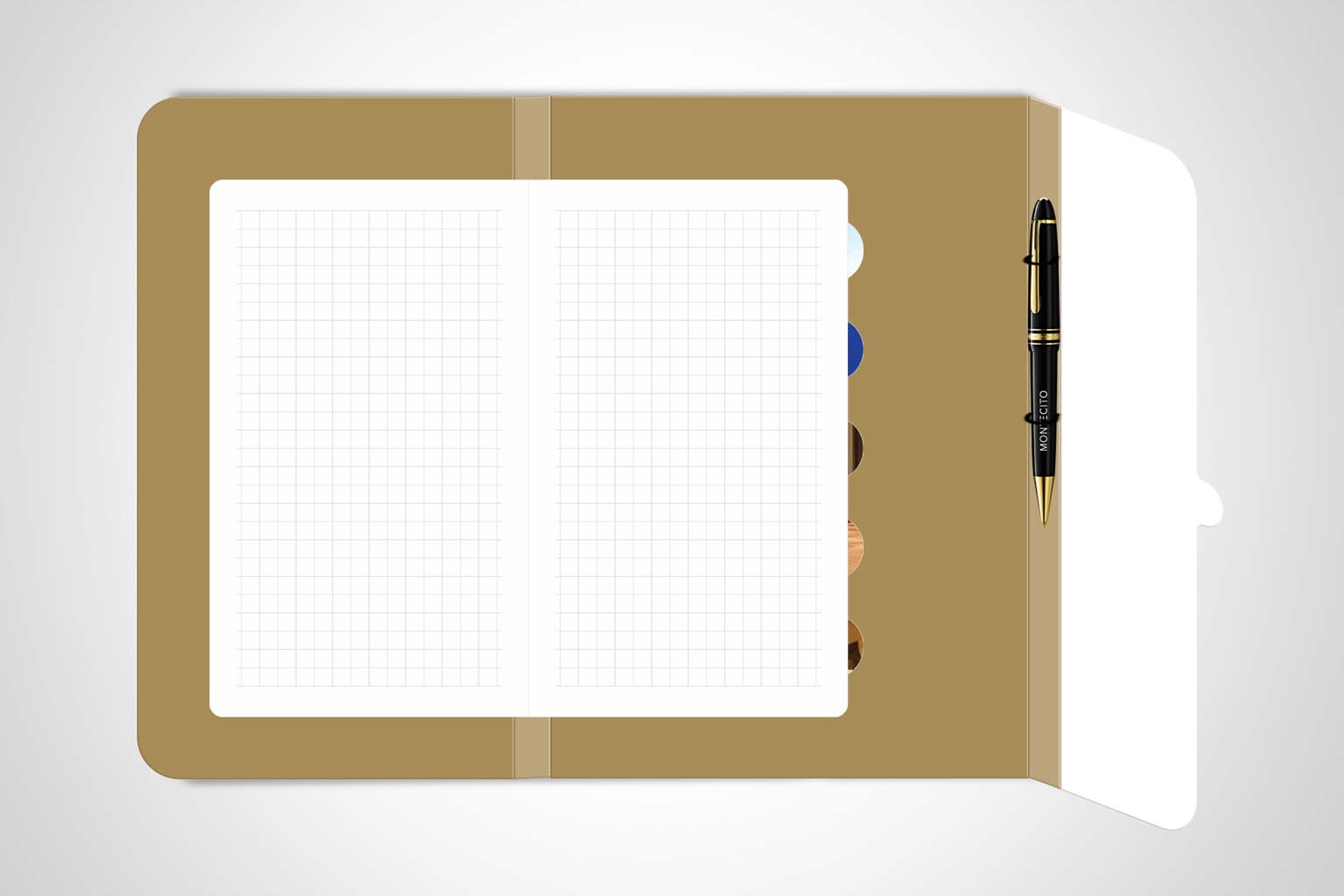 Squared lines crossed each other at the organiser cum diary for marketing unit