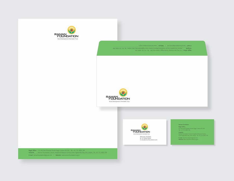 Raman Foundation- rural development charitable trust stationery