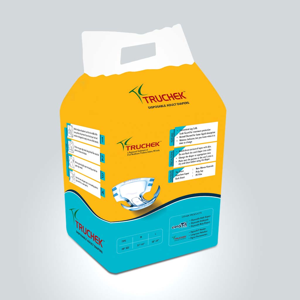 Truchek- Disposable Adult Diaper large front-side