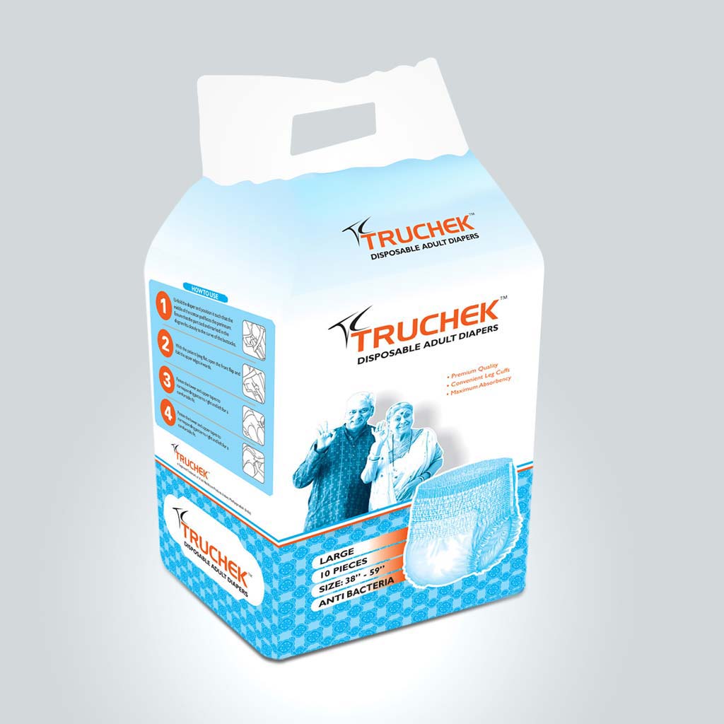 Truchek- Disposable Adult Diaper Large back-side